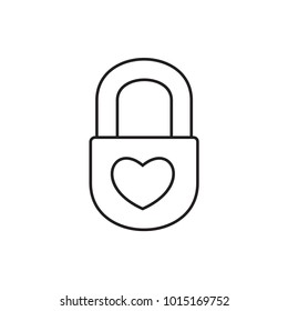 heart lock icon illustration