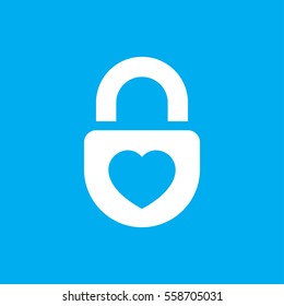 heart lock icon illustration