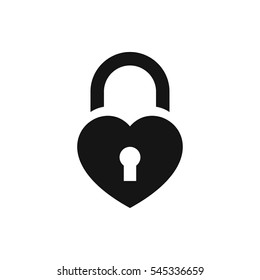 heart lock icon illustration isolated vector sign symbol