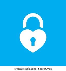 heart lock icon illustration isolated vector sign symbol