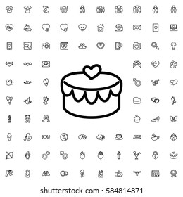 heart lock icon illustration isolated vector sign symbol. Love icons set.