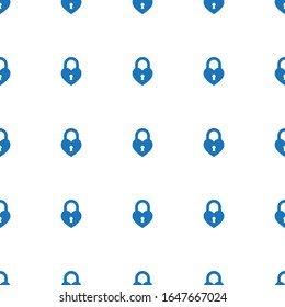 heart lock icon pattern seamless isolated on white background. Editable filled heart lock icon. heart lock icon pattern for web and mobile.