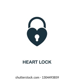 Heart Lock icon. Premium style design from valentines day icons collection. Pixel perfect heart lock icon for web design, apps, software, printing usage.