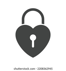 Heart Lock icon vector image. Can also be used for Physical Fitness. Suitable for mobile apps, web apps and print media.