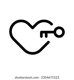 Heart Lock Icon Vector Symbol Design Illustration