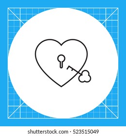 Heart lock with key