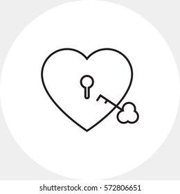 Heart lock with key