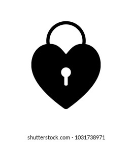 Simple Silhouette Lock Door Shape Heart Stock Vector (Royalty Free ...