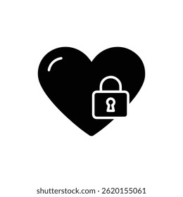 Corazón con cerradura que representa la privacidad ética y la seguridad