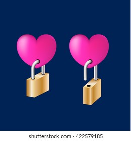 heart lock and unlock