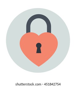 Heart Lock Vector Icon