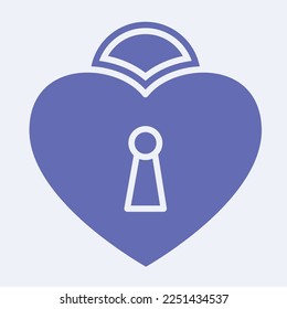 Icono del vector de bloqueo del corazón. signo plano relleno para concepto móvil y diseño web. Icono de glifo de candado con forma de corazón bloqueado. Símbolo, ilustración del logotipo. Gráficos vectoriales