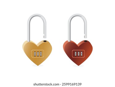 Heart lock vector icon on white background. filled flat sign for mobile concept and web design. Locked heart shaped padlock glyph icon. Symbol, logo illustration. Vector graphics
