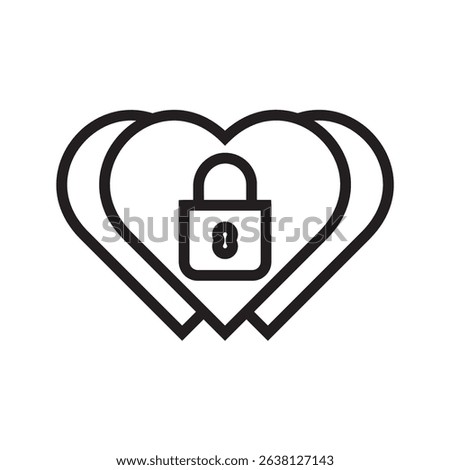 Heart lock vector icon on white background. filled flat sign for mobile concept and web design. Locked heart shaped padlock glyph icon. Symbol, logo illustration. Vector graphics. EPS 10