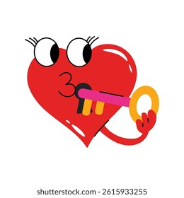 Heart lock vector Sticker. Eps 10 file