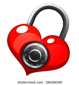 heart locked on lock