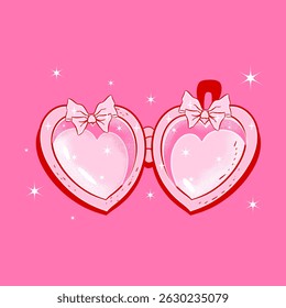 Heart locket, cute, y2k, coquette aesthetic, bows clipart, crafts Bows Coquette, pocket, pink ribbon, Pink Coquette Ribbon Clipart Gift bow clipart Fashion clipart Decoration valentine gift, vintage 