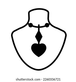 Heart locket Vector Icon easily modified

