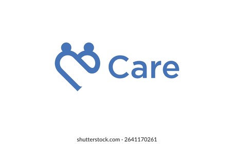 heart logo abstract for care design icon template illustration