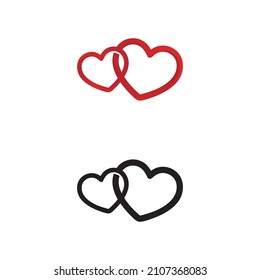 Heart logo and Beauty Love Vector icon illustration design Template symbol