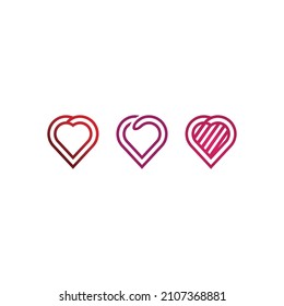 Heart logo and Beauty Love Vector icon illustration design Template symbol