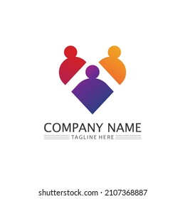 Heart logo and Beauty Love Vector icon illustration design Template symbol