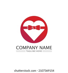 Heart logo and Beauty Love Vector icon illustration design Template symbol
