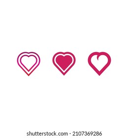 Heart logo and Beauty Love Vector icon illustration design Template symbol