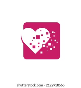 Heart logo and Beauty Love Vector icon valentine and romantic  illustration design Template symbol