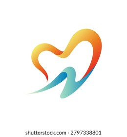 Heart logo combination with wave shape