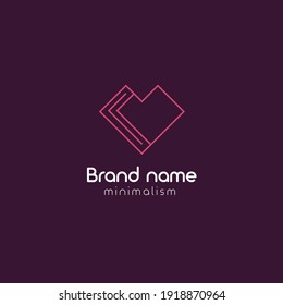 concepto de logotipo del corazón. Diseñado para el diseño de su sitio web, logotipo, aplicación, interfaz de usuario. logotipo de identidad corporativa para su marca. ilustración vectorial minimalista.