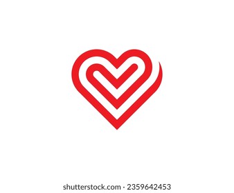 Heart Logo Concept icon symbol sign Design Element. Medical, Love, Health Care, Valentine's Day Logotype. Vector illustration template