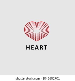 heart logo concept. Vector illustration. Can be used as icon or logo for mobile or web.