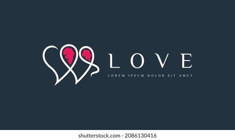 Heart Logo Concept Vector. Love Logo Template Vector