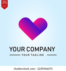 Heart logo design collection 100% vector logo