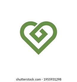 Heart logo design with geometry