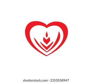Ilustración de diseño de logotipo de corazón