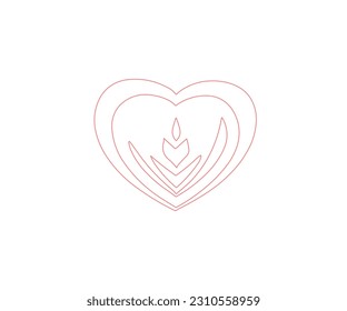 Ilustración de diseño de logotipo de corazón