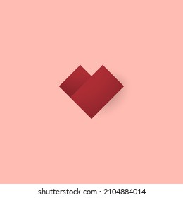 Heart logo design. Pink heart icon vector.
