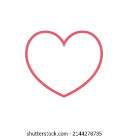 Heart logo design. Pink heart vector.