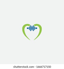 diseño y señalización del logotipo del corazón