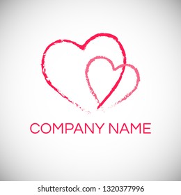 Heart Logo design. St. Valentine's day of love symbol. Vector illustration
