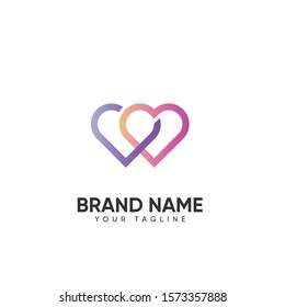 Heart Logo Design Template For Healthy Company