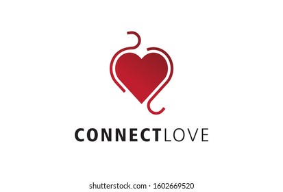 Heart Logo Design Template. Infinity Love Type. 