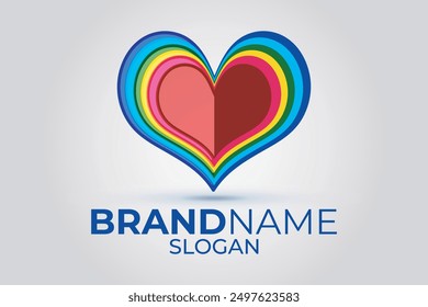 Heart logo design. Vector heart design.