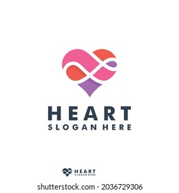 Heart logo design vector icon illustration