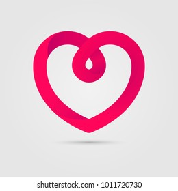 Heart Logo design vector illustration. St. Valentine day of love symbol.