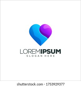 heart logo design vector illustration