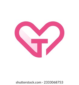 heart logo design, vector illustration