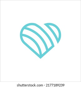 heart logo design vector sign